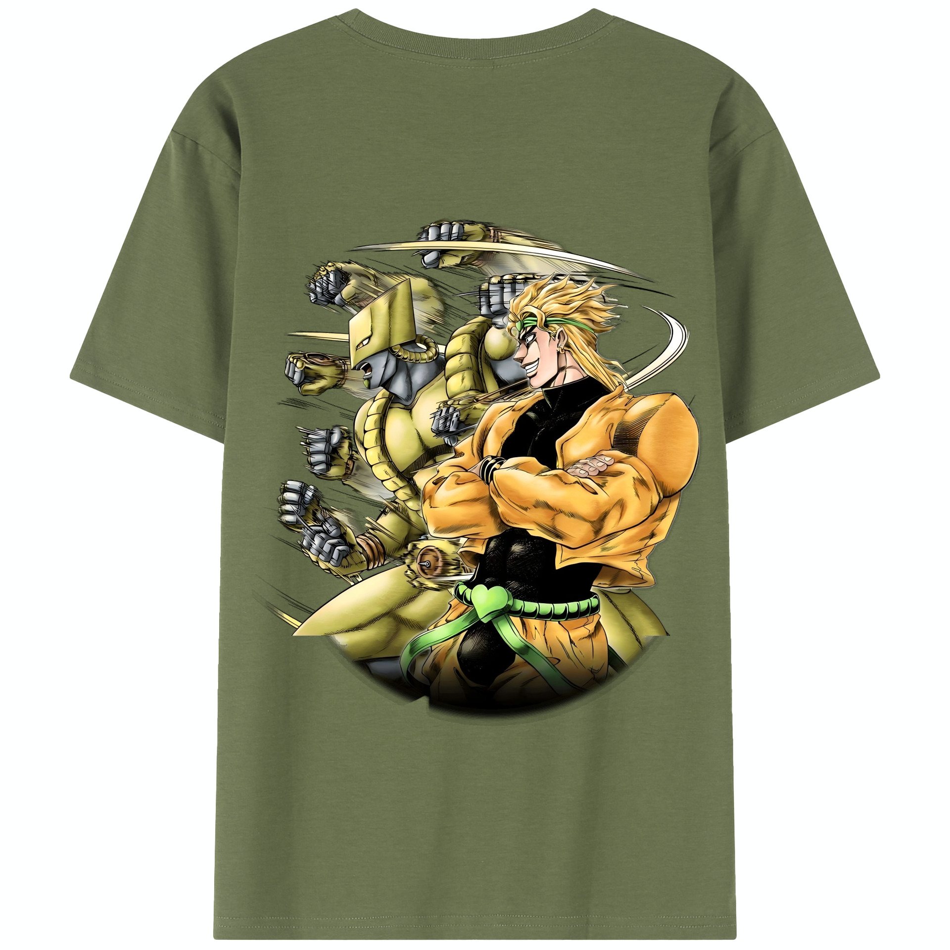（画像用） ジョジョの奇妙な冒険 ディオ?ブランドー JoJo's Bizarre Adventure Dio Brando 綿100％半袖Tシャツ（背面プリント）